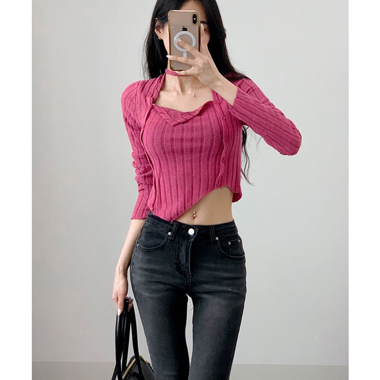 キム・ユジョン着用♡RECTO レクト　バスティア カーブド クロップトップ キム・ユジョン着用♡RECTO レクト バスティア カーブド