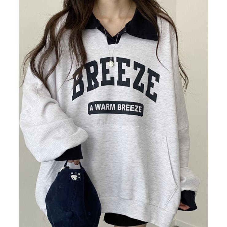 ネイビー | 襟付き トップス オーバーサイズ | VIVID LADY