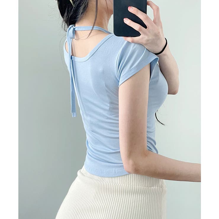 リボン付ネック半袖tシャツ レディース 半袖 | VIVID LADY | 詳細画像12 