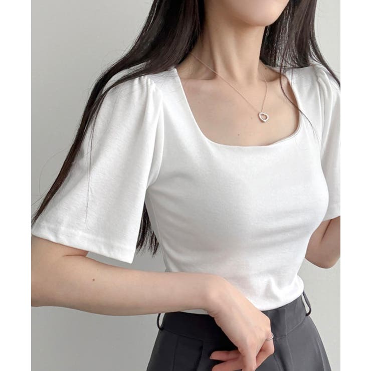 ショルダーギャザー 半袖Tシャツ | VIVID LADY | 詳細画像1 