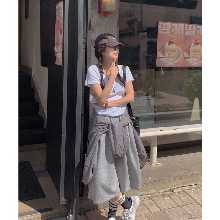 クルーネック シンプル半袖Tシャツ | VIVID LADY | 詳細画像11 