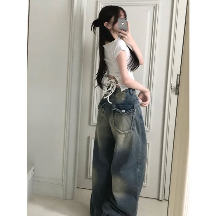 バックレースアップ クロップドTシャツ | VIVID LADY | 詳細画像5