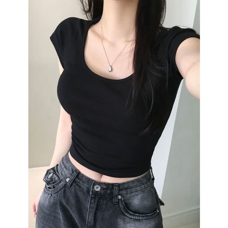 バックレースアップ クロップドTシャツ | VIVID LADY | 詳細画像8