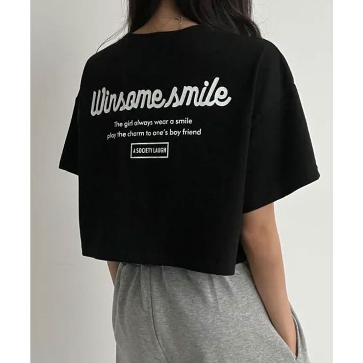 バックプリント クロップドTシャツ | VIVID LADY | 詳細画像1 