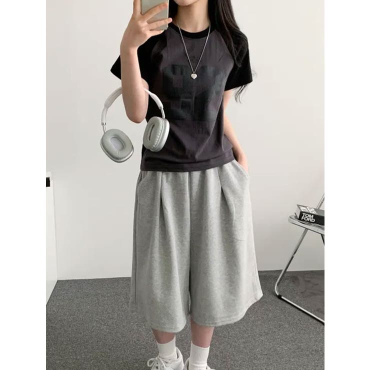 ナンバリングプリント ラグラン半袖Tシャツ[品番：KH000015643