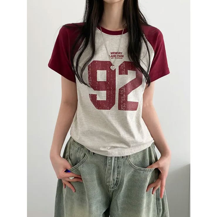 ナンバリングプリント ラグラン半袖Tシャツ | VIVID LADY | 詳細画像19 