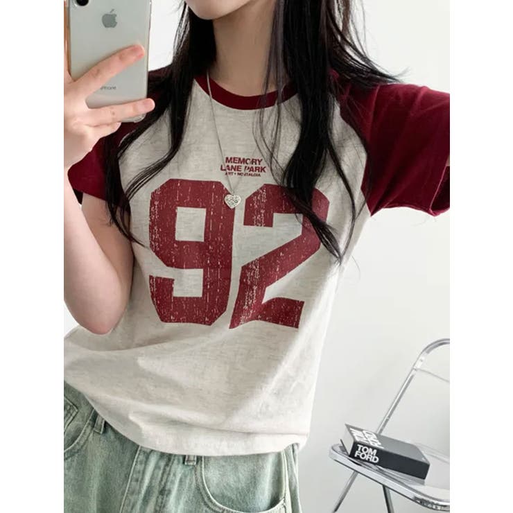 ナンバリングプリント ラグラン半袖Tシャツ | VIVID LADY | 詳細画像23 
