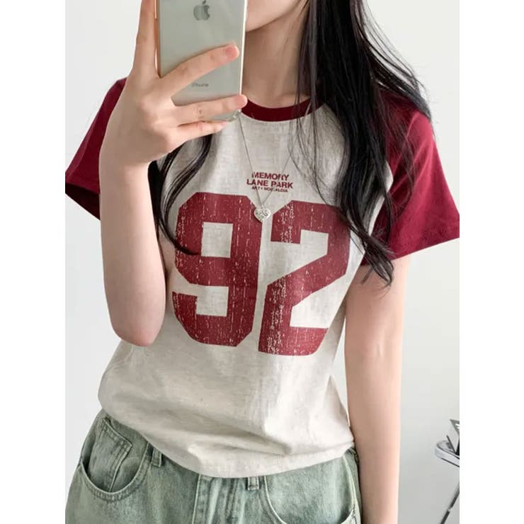 ナンバリングプリント ラグラン半袖Tシャツ | VIVID LADY | 詳細画像24 
