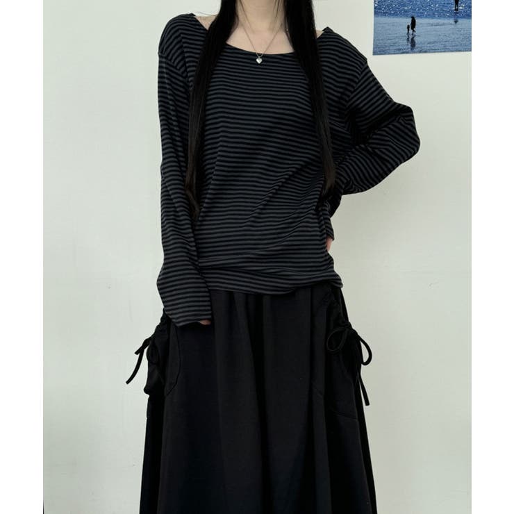 2WAY ボーダーカットソー ロンT | VIVID LADY | 詳細画像5 