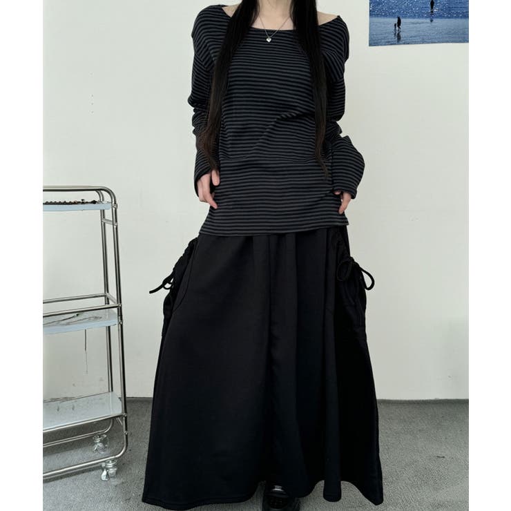 2WAY ボーダーカットソー ロンT | VIVID LADY | 詳細画像6 