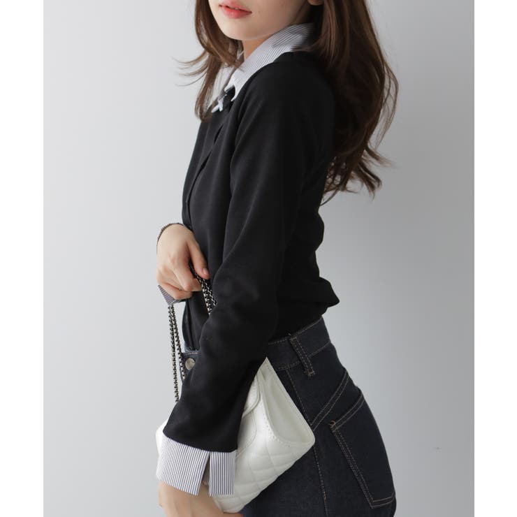 フェイクレイヤードシャツ風カーディガン | VIVID LADY | 詳細画像10 