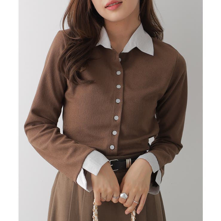 フェイクレイヤードシャツ風カーディガン | VIVID LADY | 詳細画像27 