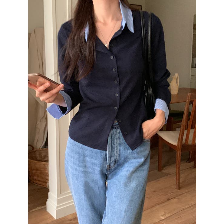 フェイクレイヤードシャツ風カーディガン | VIVID LADY | 詳細画像35 