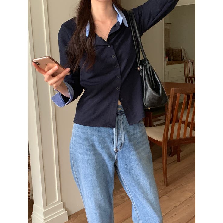 フェイクレイヤードシャツ風カーディガン | VIVID LADY | 詳細画像37 