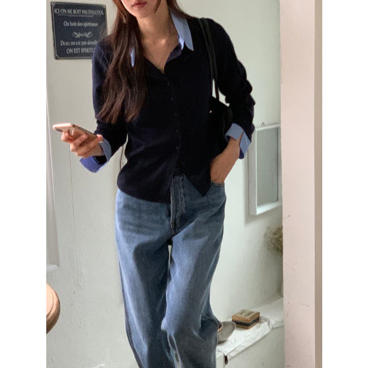 フェイクレイヤードシャツ風カーディガン | VIVID LADY | 詳細画像40 