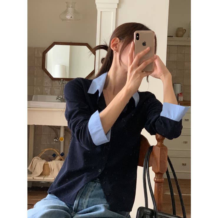 フェイクレイヤードシャツ風カーディガン | VIVID LADY | 詳細画像45 