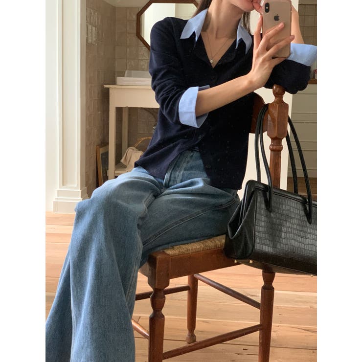 フェイクレイヤードシャツ風カーディガン | VIVID LADY | 詳細画像47 