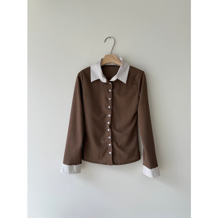 フェイクレイヤードシャツ風カーディガン | VIVID LADY | 詳細画像55 