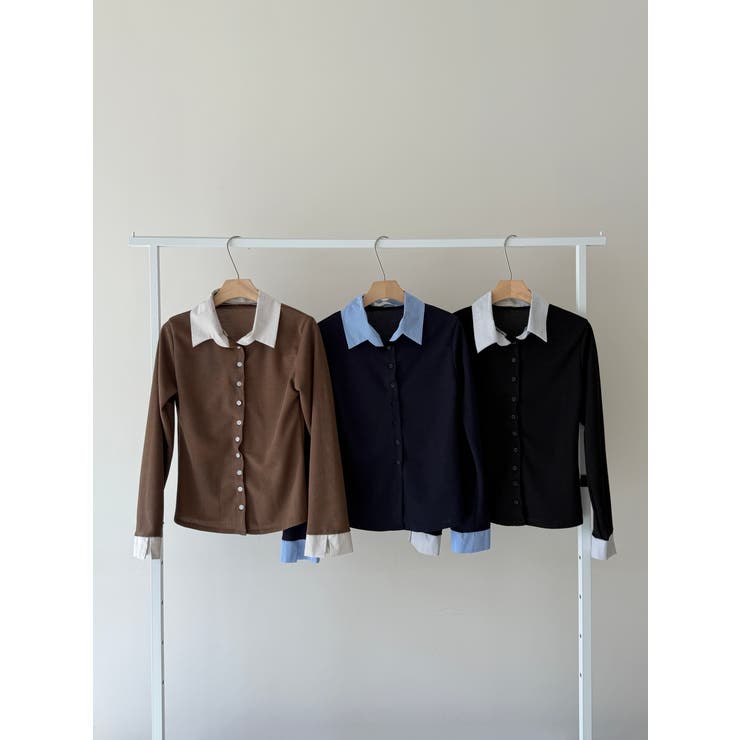 フェイクレイヤードシャツ風カーディガン | VIVID LADY | 詳細画像57 