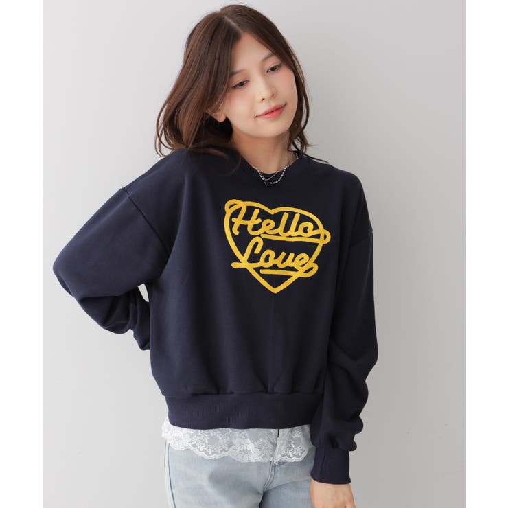 ハート刺繍ロゴスウェットトップス | VIVID LADY | 詳細画像10 