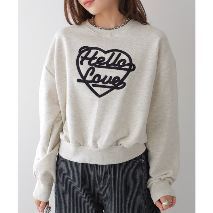 ハート刺繍ロゴスウェットトップス | VIVID LADY | 詳細画像16 