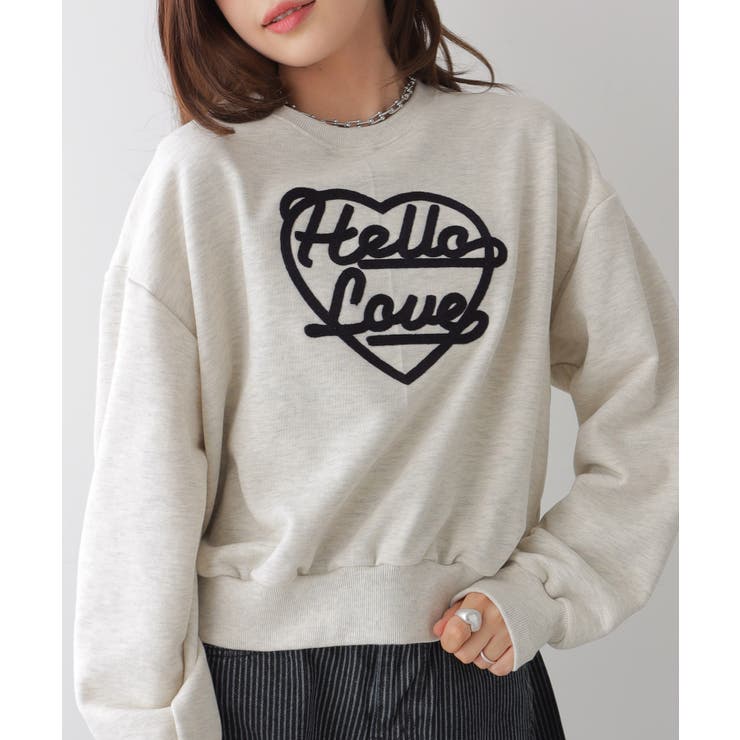 ハート刺繍ロゴスウェットトップス | VIVID LADY | 詳細画像19 