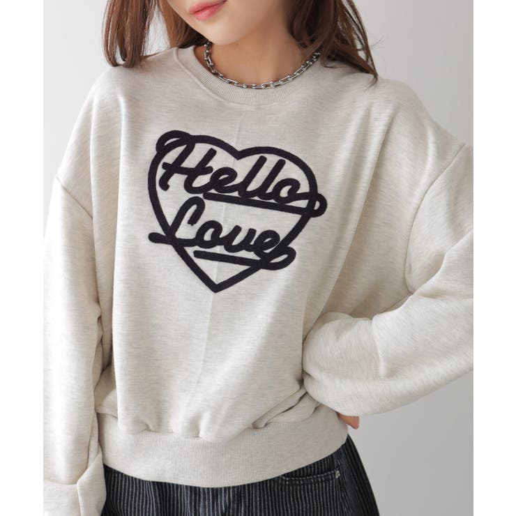 ハート刺繍ロゴスウェットトップス | VIVID LADY | 詳細画像20 