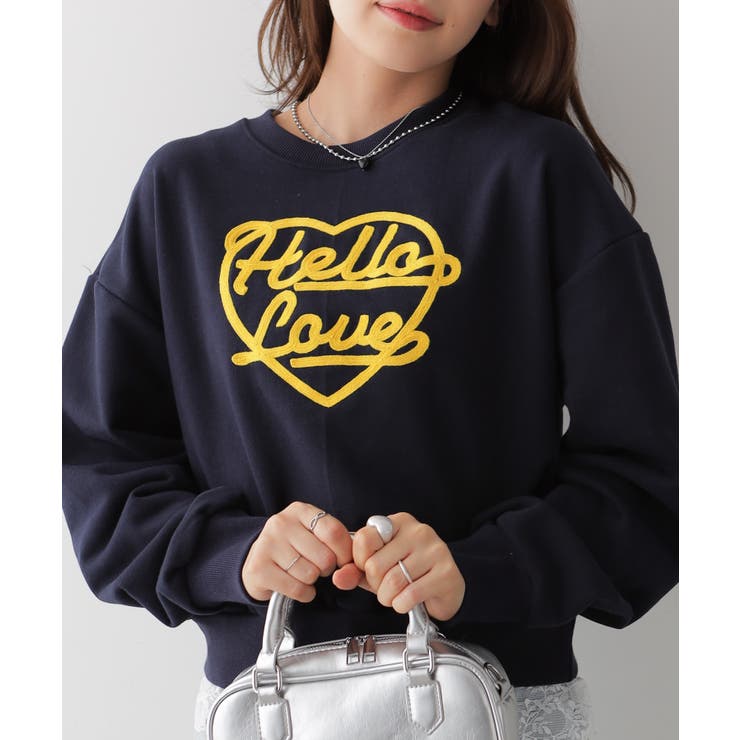 ハート刺繍ロゴスウェットトップス | VIVID LADY | 詳細画像5 