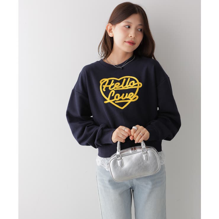 ハート刺繍ロゴスウェットトップス | VIVID LADY | 詳細画像6 