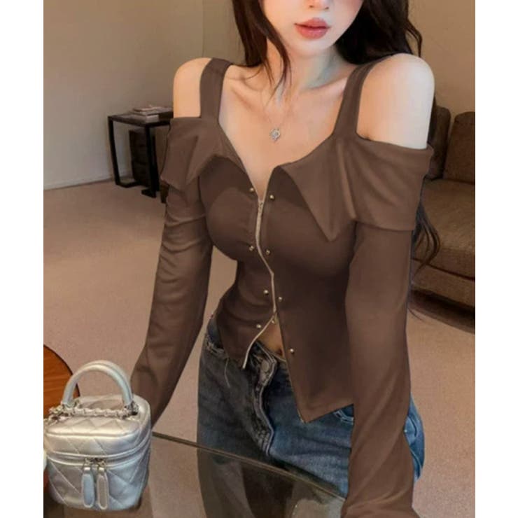 ❤️24新作 新品♡ SelfPortrait オフショルダートップス♡　971 オフショルダーシアートップス