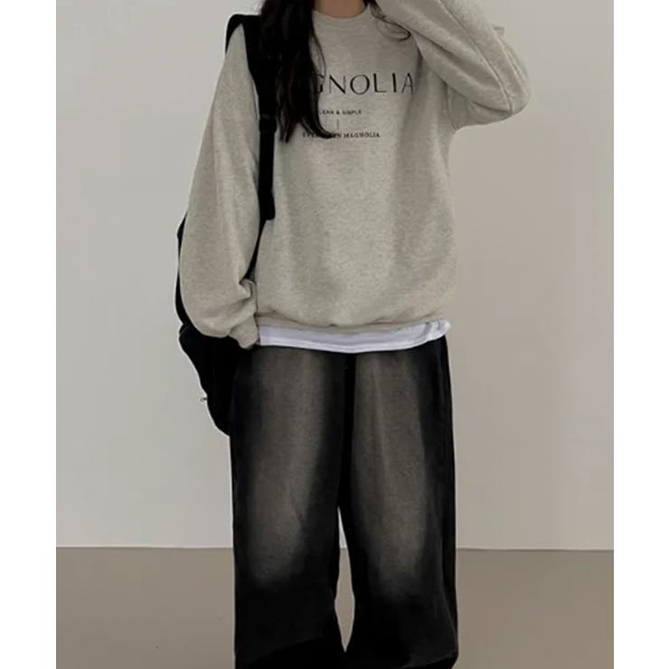 【裏起毛】オーバーサイズ ロゴスウェットトレーナー | VIVID LADY | 詳細画像4 
