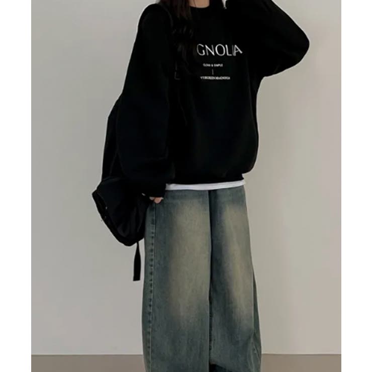 【裏起毛】オーバーサイズ ロゴスウェットトレーナー | VIVID LADY | 詳細画像9 