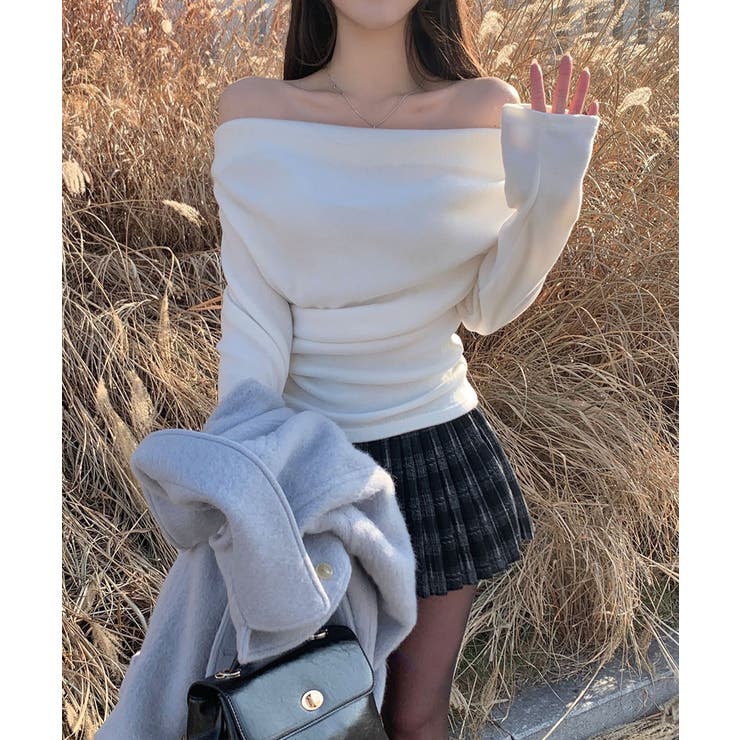 ドレープ起毛2wayオフショルダートップス | VIVID LADY | 詳細画像4 