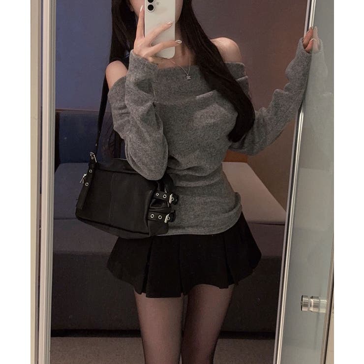 ドレープ起毛2wayオフショルダートップス | VIVID LADY | 詳細画像7 