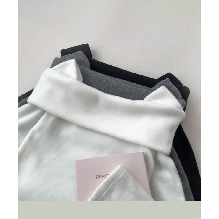 折り返しワイドネック オフショル風 起毛 ロンT 長袖 | VIVID LADY | 詳細画像22 