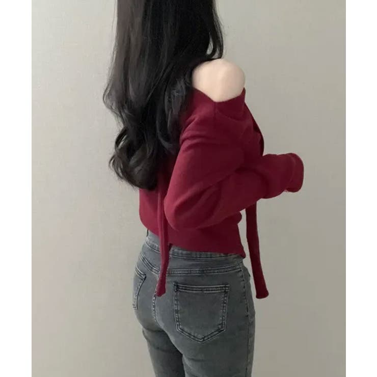 チョーカー付き ドレープワンショルダートップス | VIVID LADY | 詳細画像16 