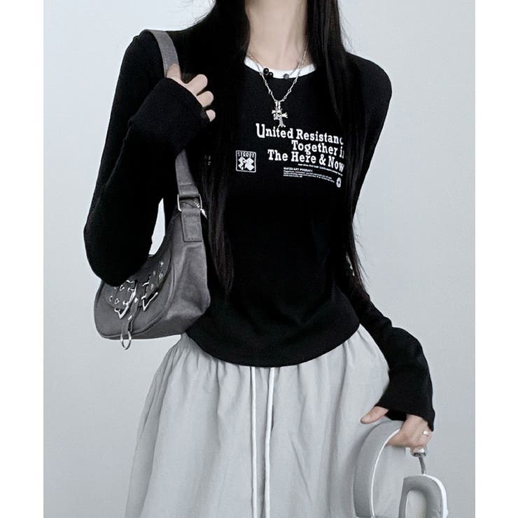 ブラック | フロントプリント コンパクトロンT | VIVID LADY