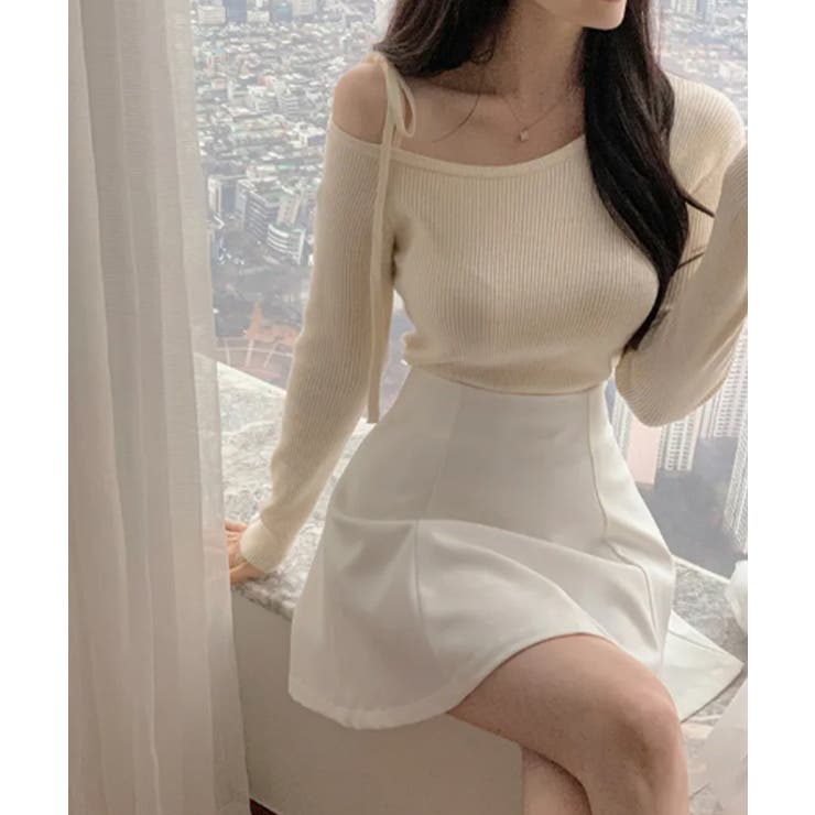 ワンショルダーリブニットトップス | VIVID LADY | 詳細画像7 