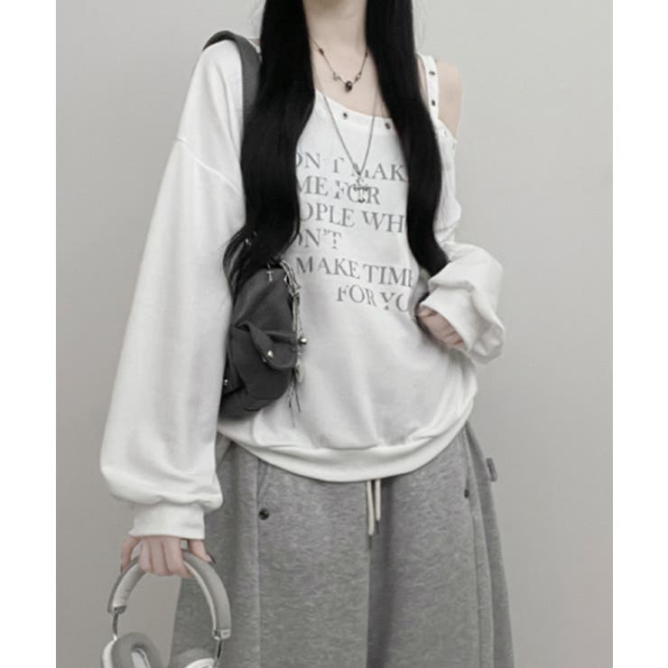 ワンショルダーアイレットスウェットトップス | VIVID LADY | 詳細画像5 