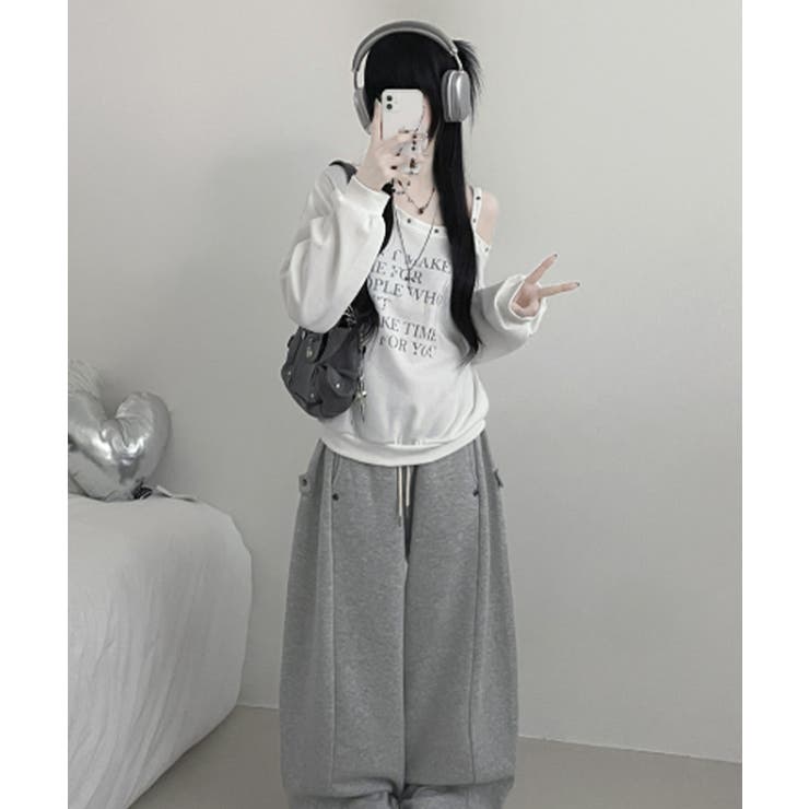 ワンショルダーアイレットスウェットトップス | VIVID LADY | 詳細画像7 