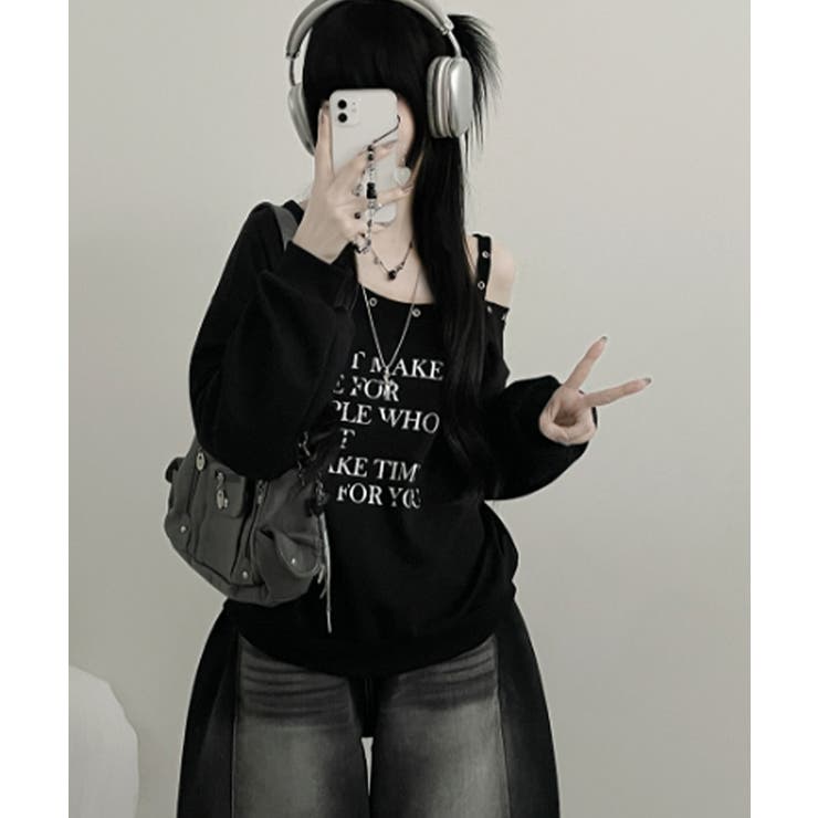 ワンショルダーアイレットスウェットトップス | VIVID LADY | 詳細画像28 