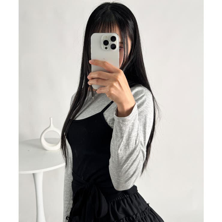 キャミドッキングレイヤード風ショートロンT | VIVID LADY | 詳細画像9 