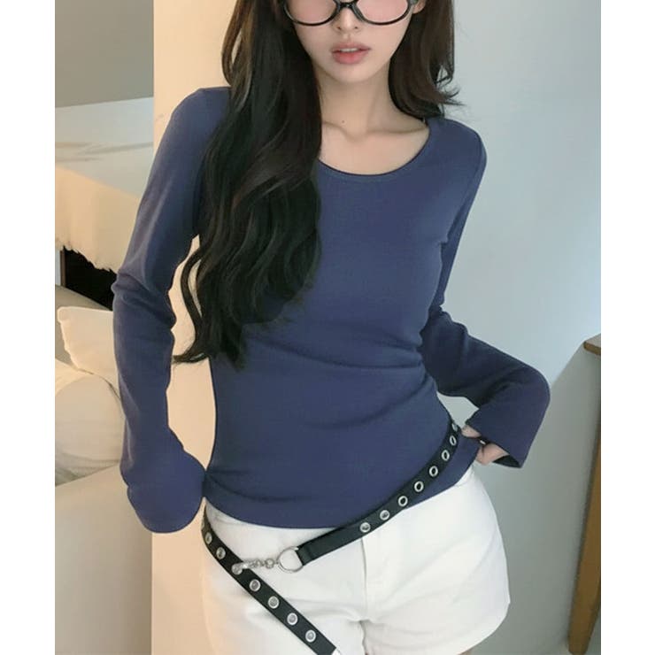 ベーシック ロングスリーブ ロンT 長袖 カットソー トップス | VIVID LADY | 詳細画像14 