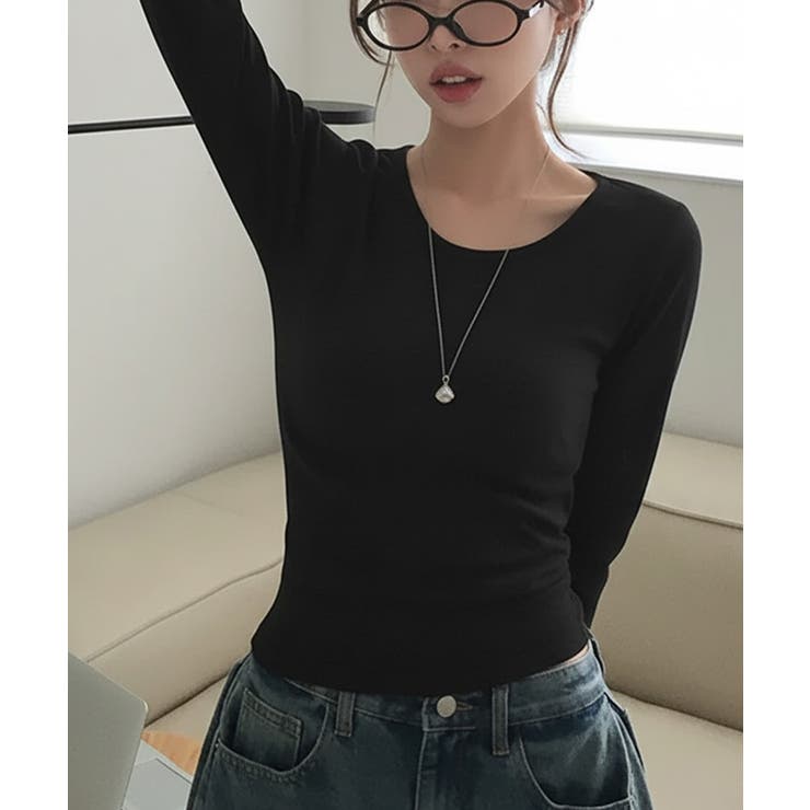 ベーシック ロングスリーブ ロンT 長袖 カットソー トップス | VIVID LADY | 詳細画像24 