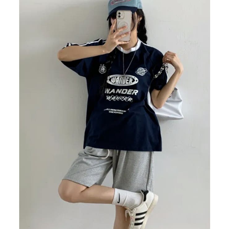 ラインデザイン ラグラン プリントTシャツ | VIVID LADY | 詳細画像5 