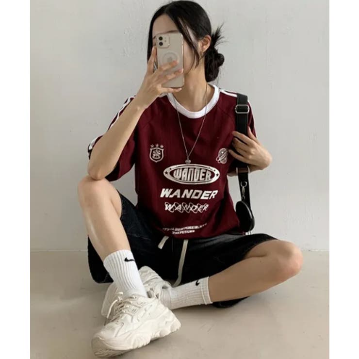 ラインデザイン ラグラン プリントTシャツ | VIVID LADY | 詳細画像13 