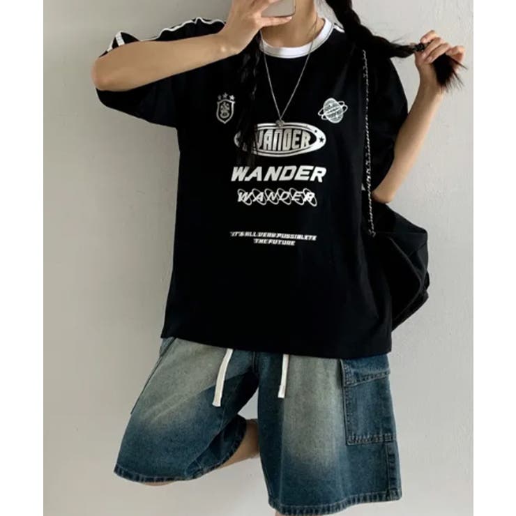 ラインデザイン ラグラン プリントTシャツ | VIVID LADY | 詳細画像14 