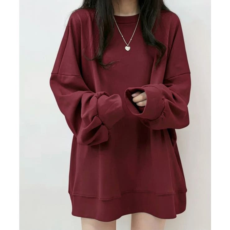 ルーズシルエット ベーシック スウェット チュニック トップス | VIVID LADY | 詳細画像17 