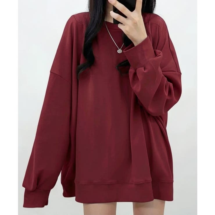 ルーズシルエット ベーシック スウェット チュニック トップス | VIVID LADY | 詳細画像18 