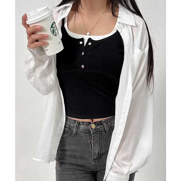 フェイクレイヤードカップ付きキャミソール | VIVID LADY | 詳細画像1 